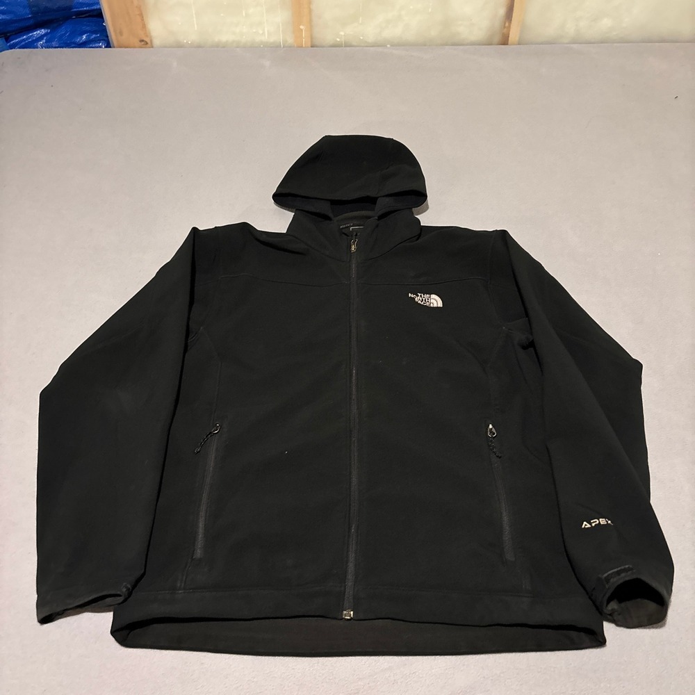 The North Face Mens Apex Bionic Softshell Hoodie Black Jacket Large Gorpcore